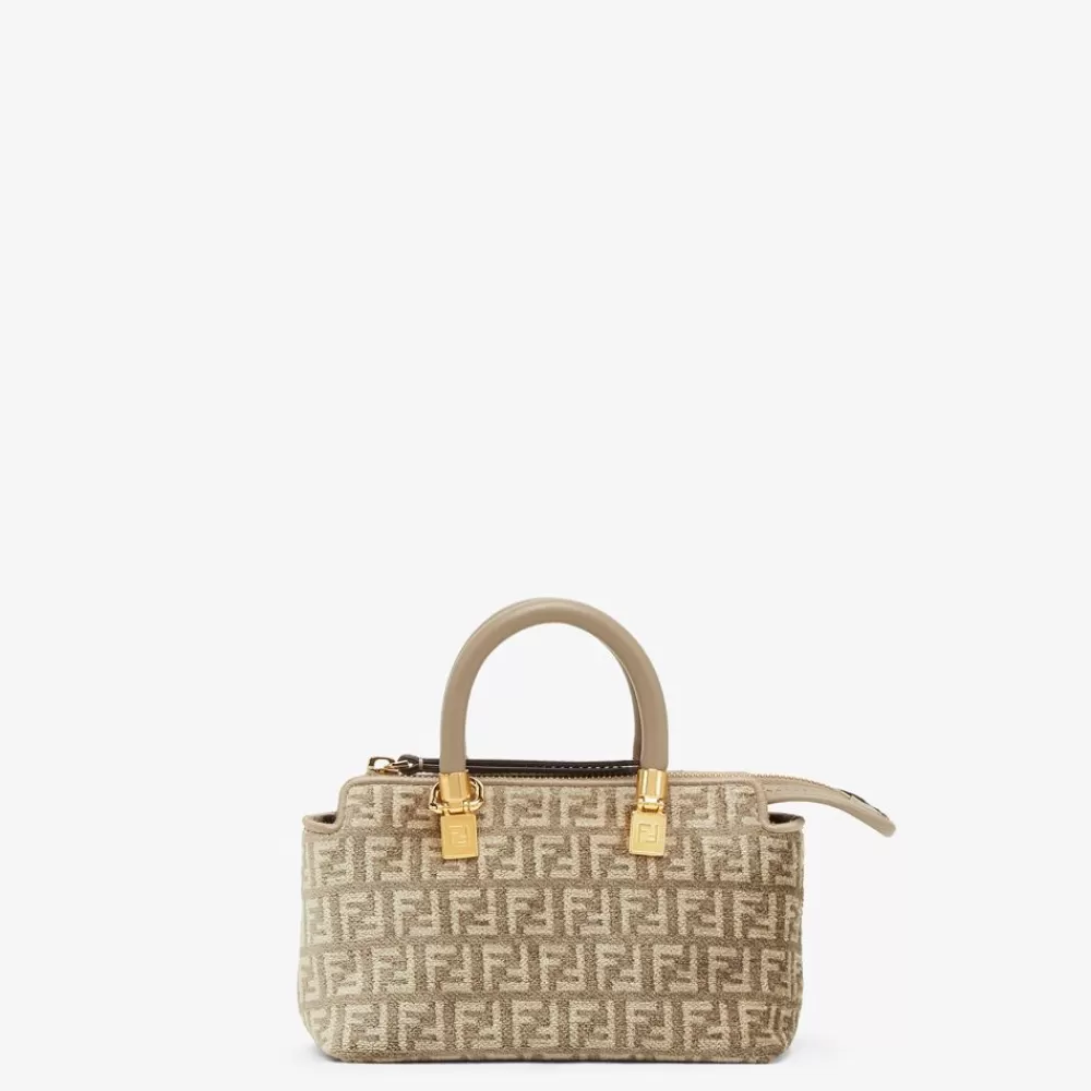 Fendi Mini-Taschen<Pochette Aus Tapestry-Stoff In Taubengrau Mit Ff-Muster