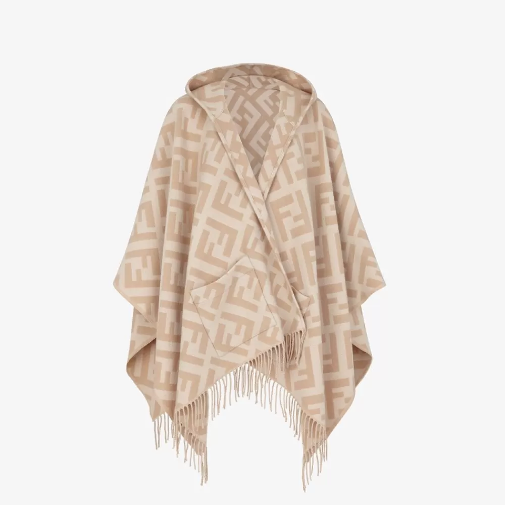 Fendi Schals Und Ponchos<Poncho Aus Kaschmir In Beige