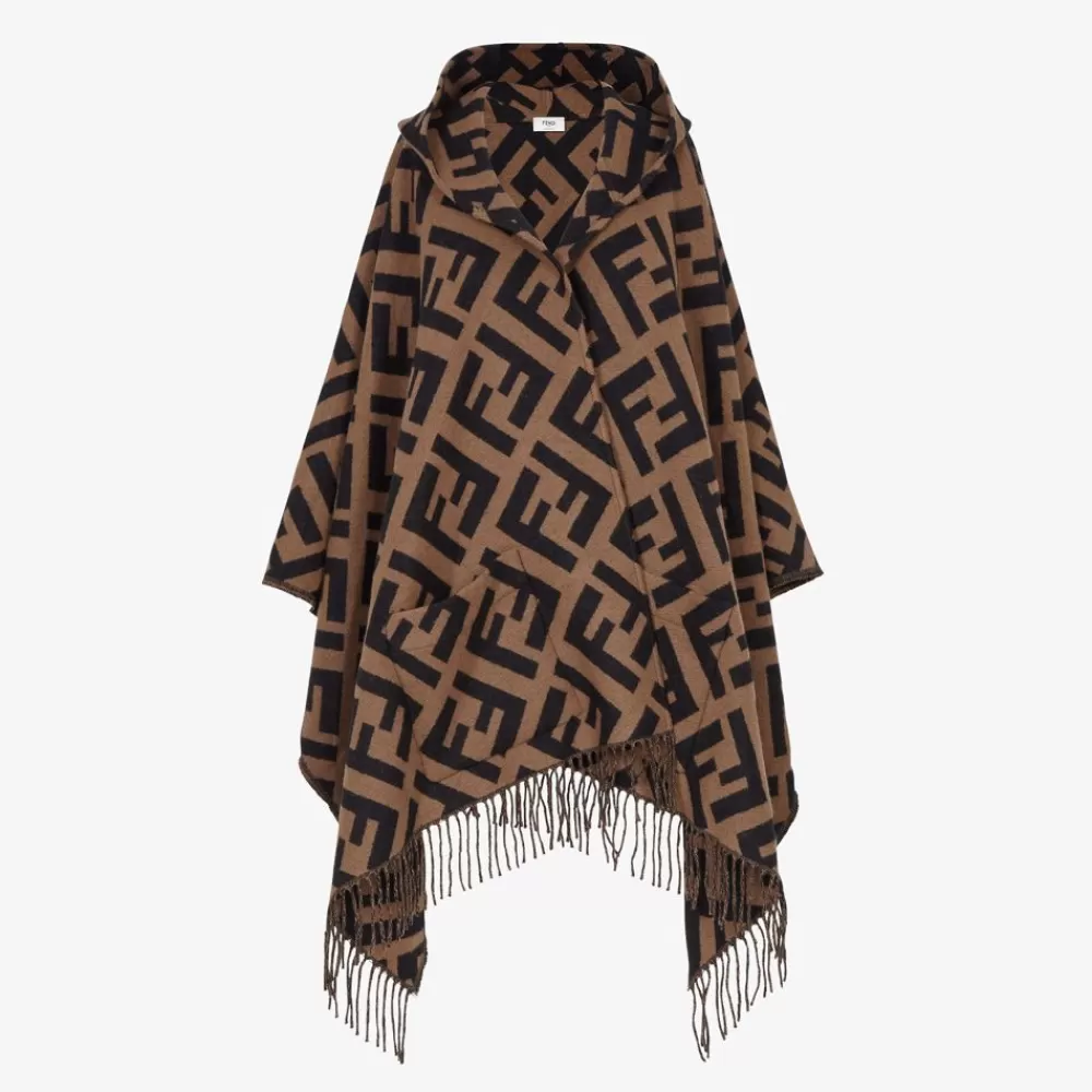 Fendi Schals Und Ponchos<Poncho Aus Kaschmir In Braun