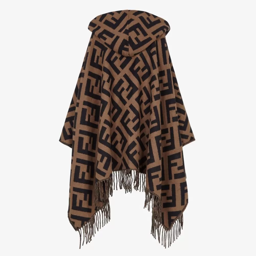 Fendi Schals Und Ponchos<Poncho Aus Kaschmir In Braun