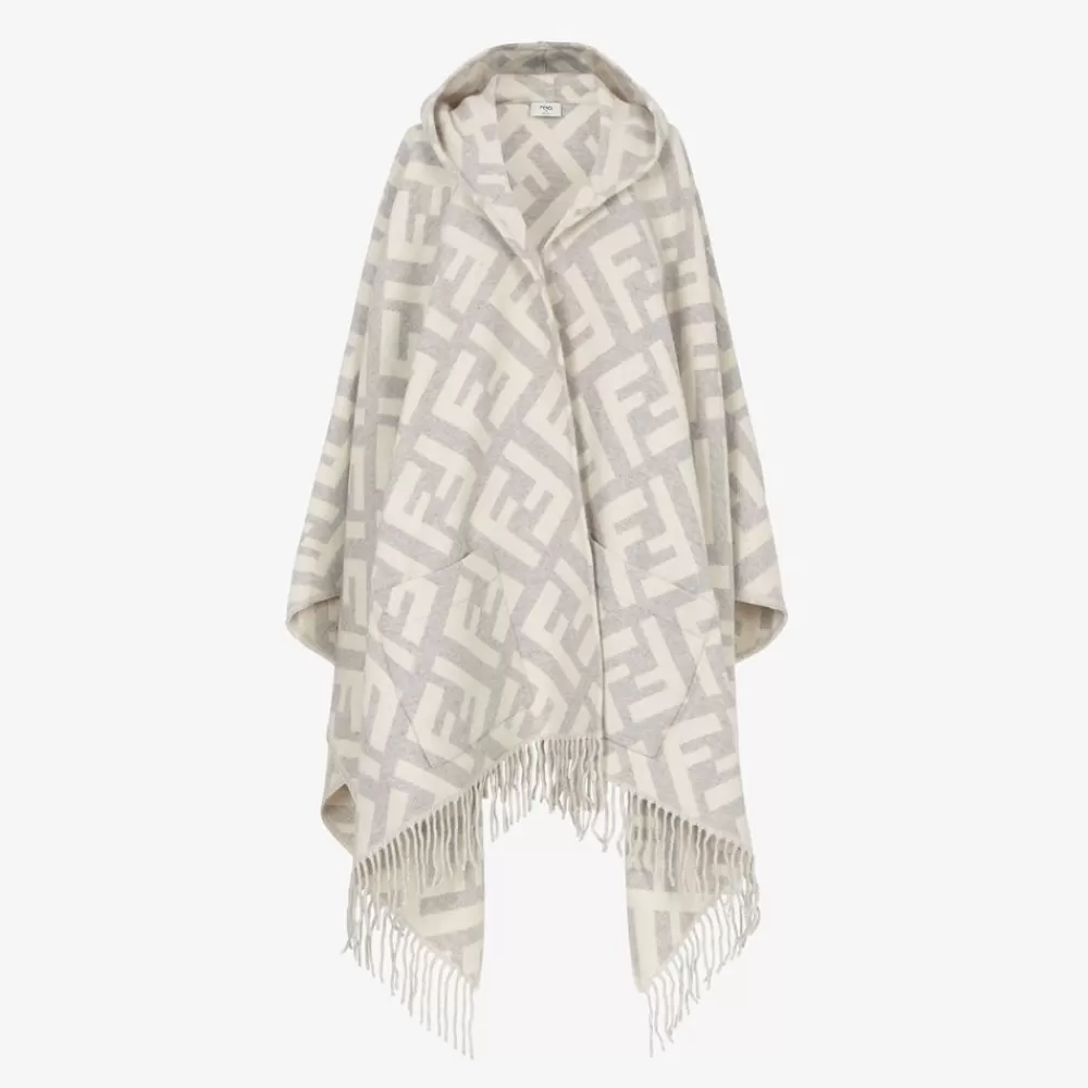 Fendi Schals Und Ponchos<Poncho Aus Kaschmir In Grau
