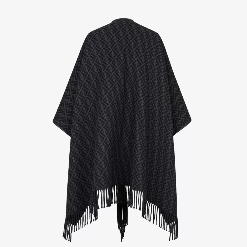 Fendi Schals<Poncho Aus Kaschmir In Schwarz