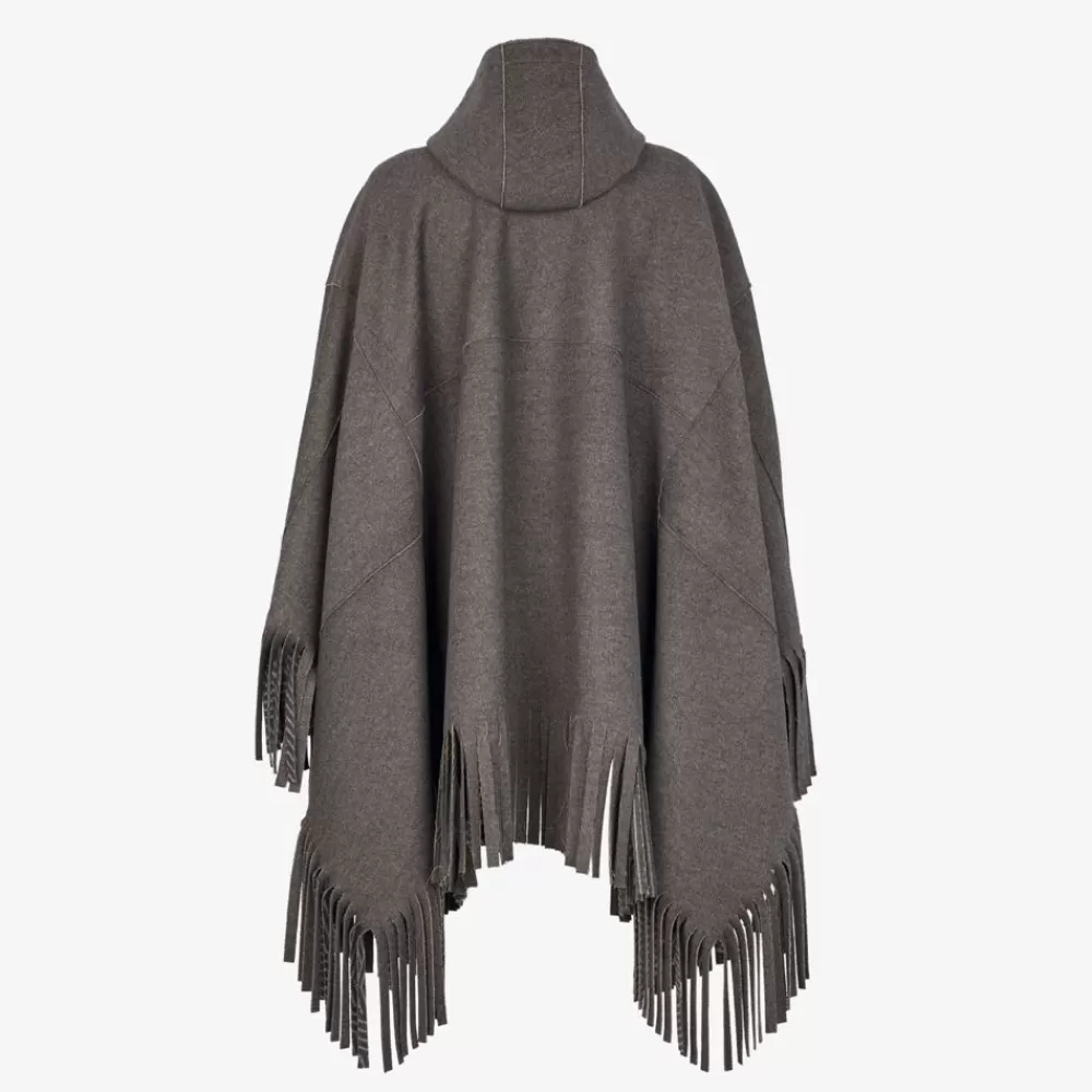 Fendi Schals Und Ponchos<Poncho Aus Wolle In Grau