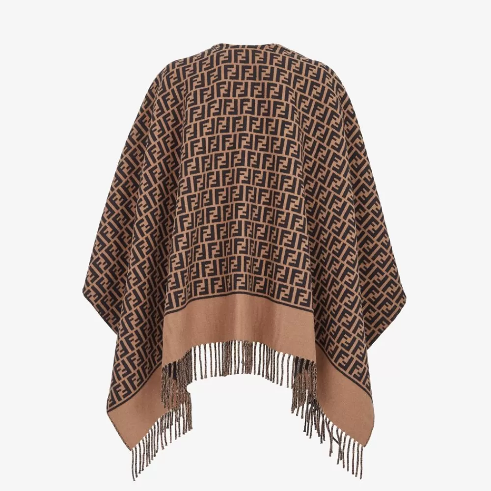 Fendi Schals Und Ponchos<Poncho Aus Wolle Und Kaschmir In Braun