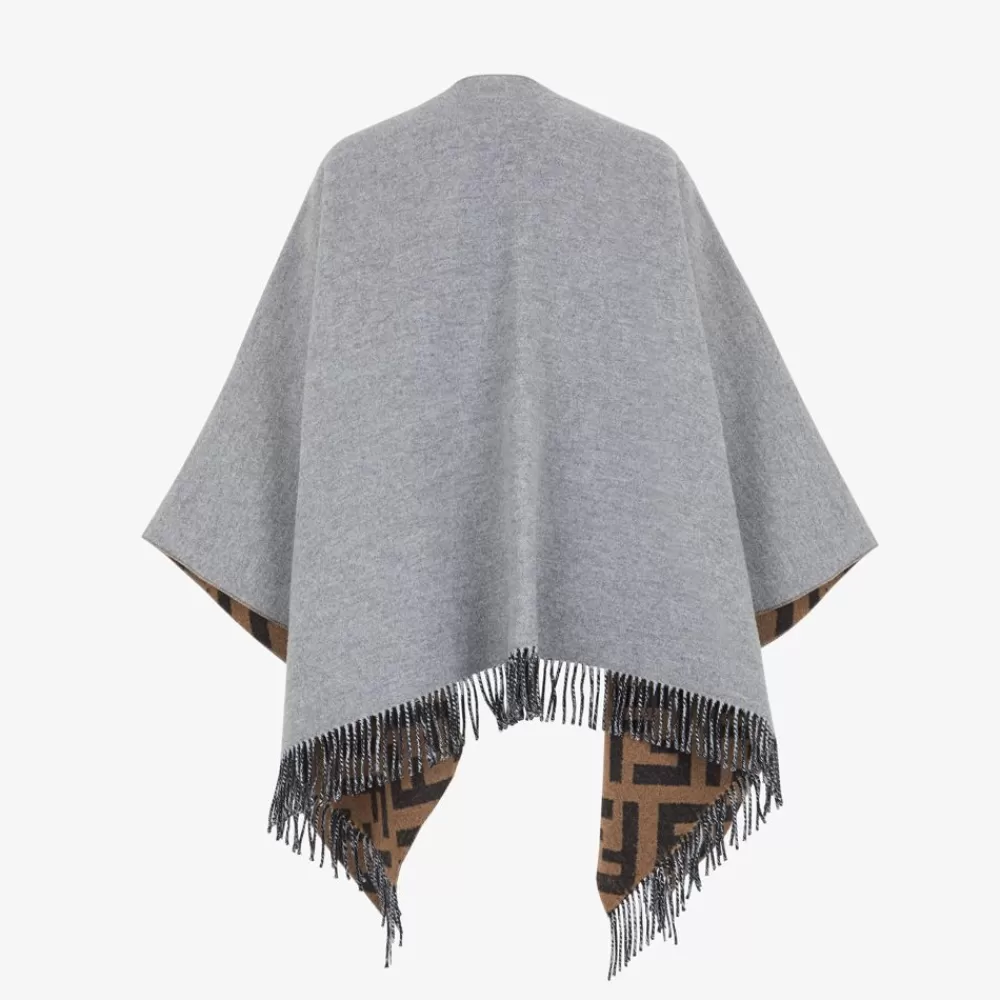 Fendi Schals Und Ponchos<Poncho Aus Wolle Und Kaschmir In Grau
