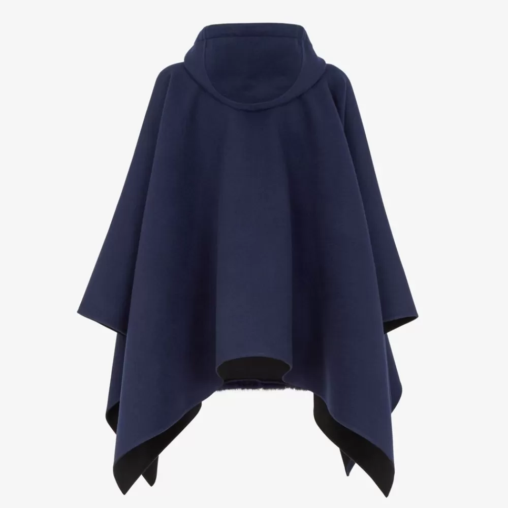 Fendi Schals Und Ponchos<Poncho Aus Wolle Und Nerzpelz In Blau