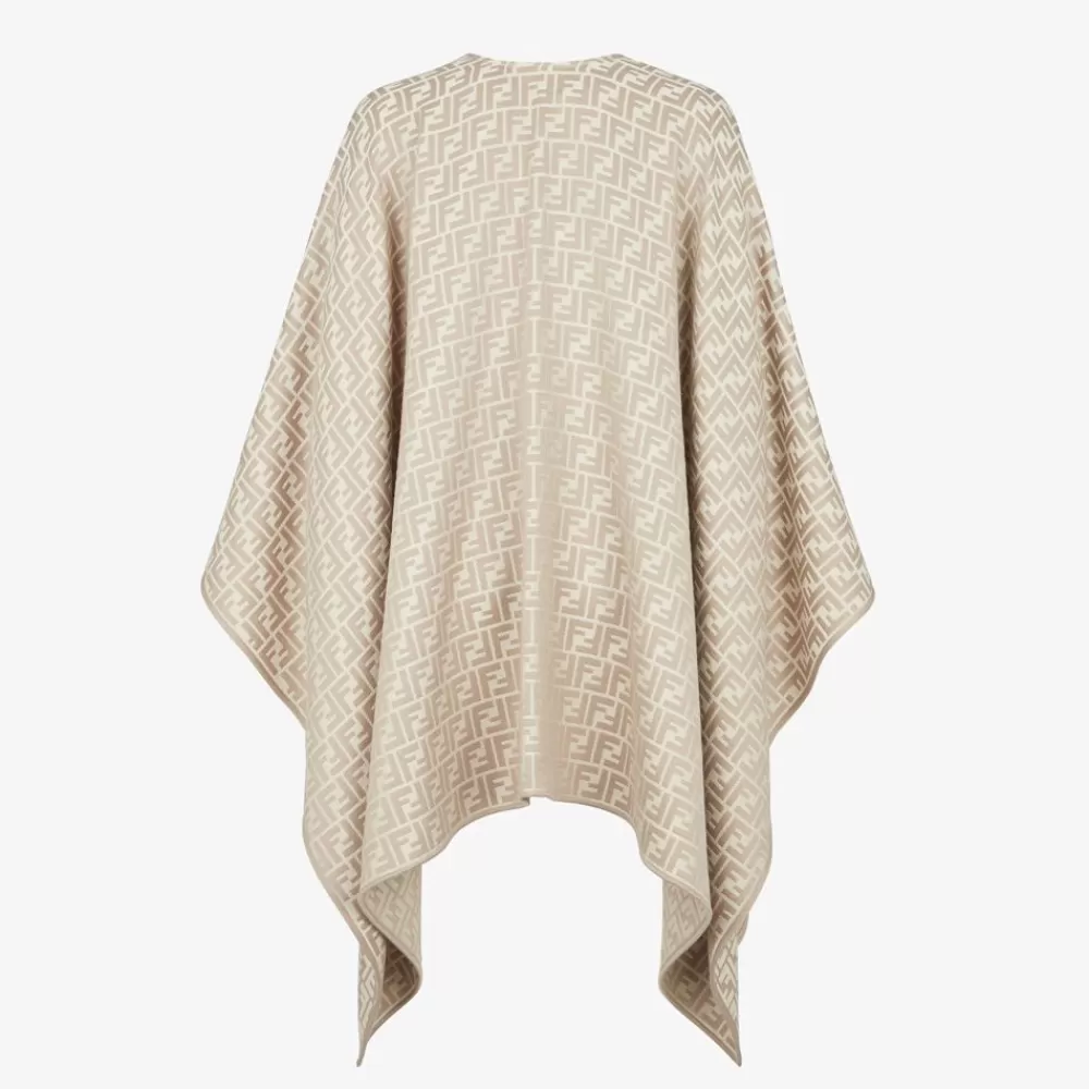 Fendi Schals Und Ponchos<Poncho Aus Wolle Und Seide In Grau