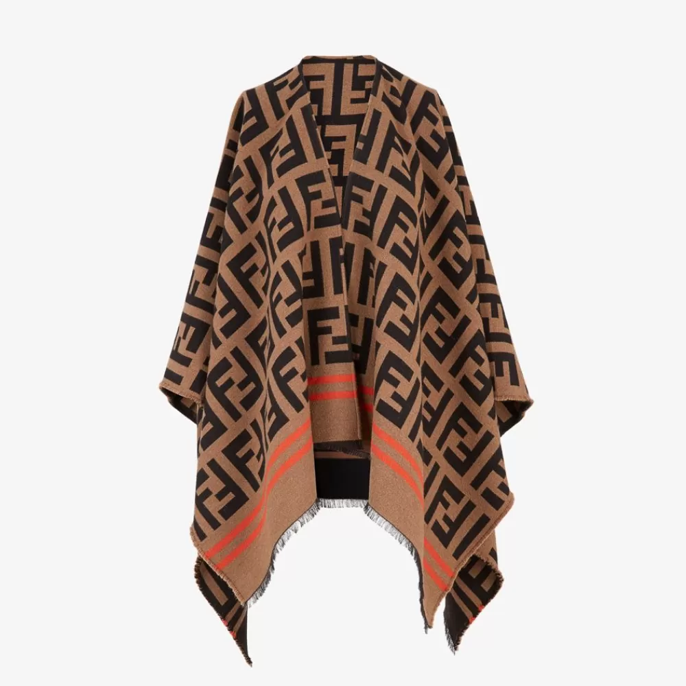 Fendi Schals Und Ponchos<Poncho Aus Wolle Und Seide Mehrfarbig