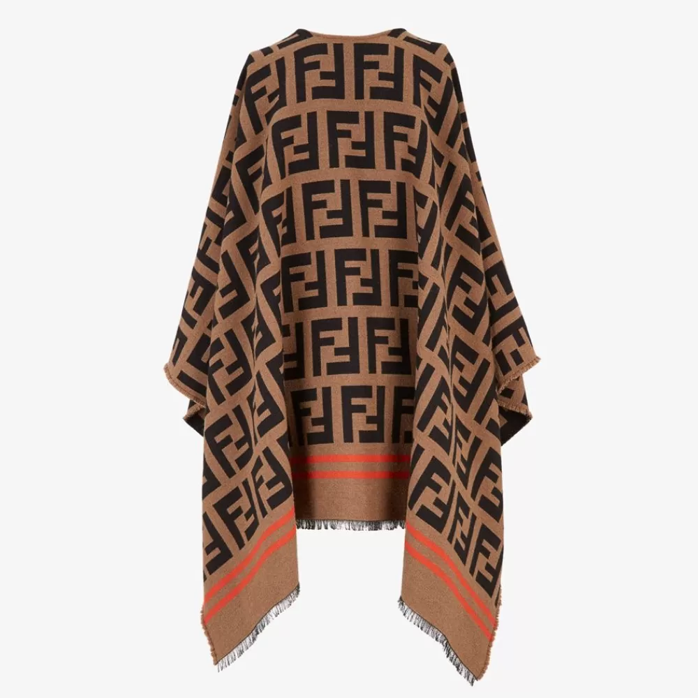Fendi Schals Und Ponchos<Poncho Aus Wolle Und Seide Mehrfarbig