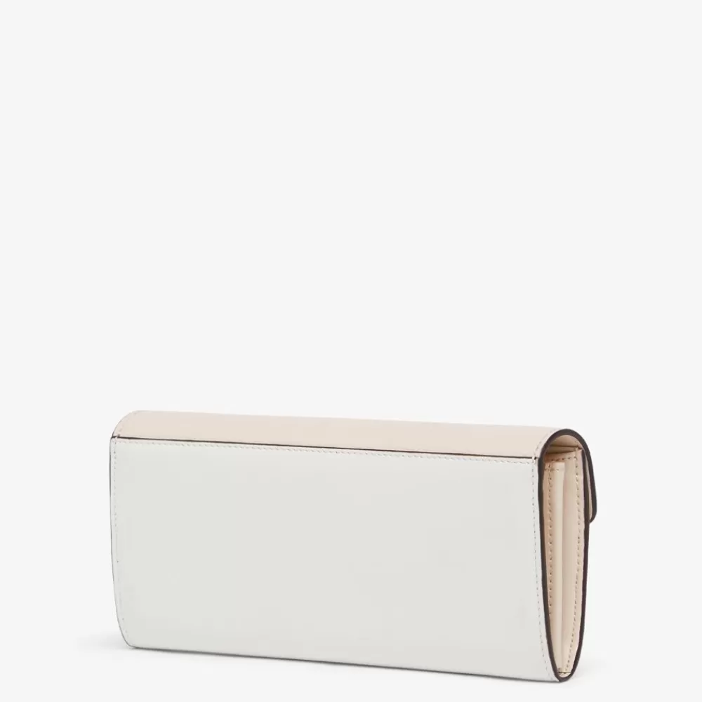 Fendi Portemonnaies<Portefeuille In Bicolor-Optik Aus In Weis Und Kamelienweis