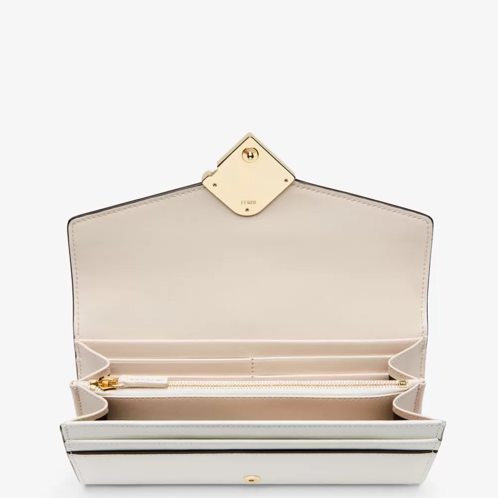 Fendi Portemonnaies<Portefeuille In Bicolor-Optik Aus In Weis Und Kamelienweis