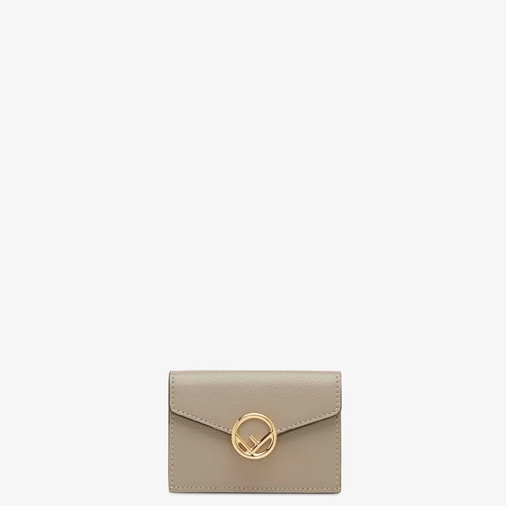 Fendi Portemonnaies<Portemonnaie Aus Beigefarbenem Leder