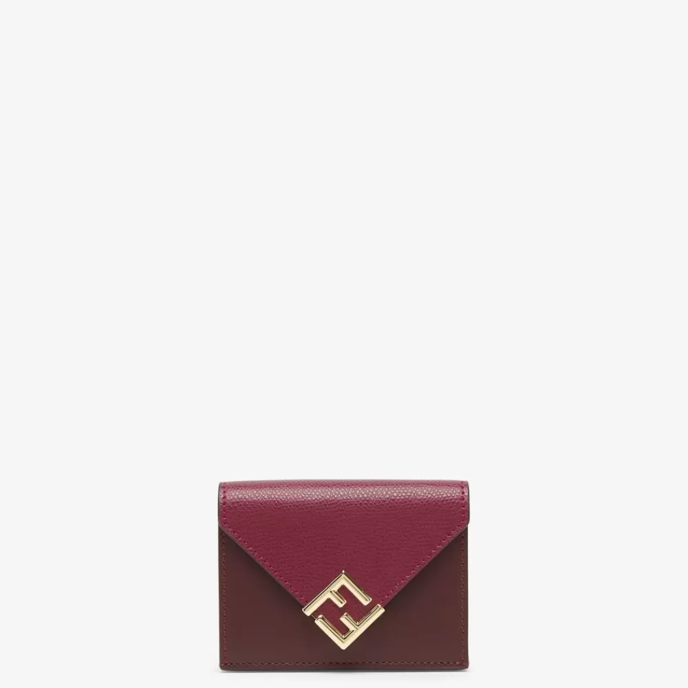 Fendi Portemonnaies<Portemonnaie Aus Leder In Bordeaux