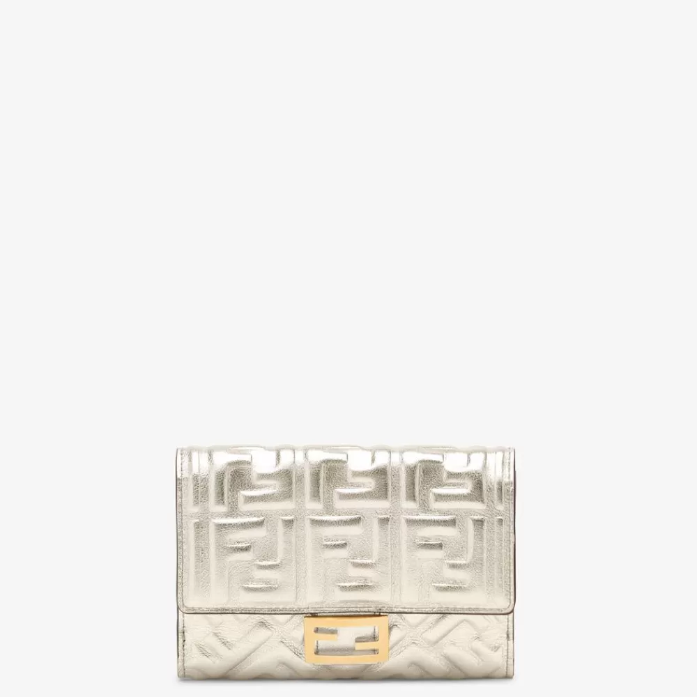 Fendi Portemonnaies<Portemonnaie Aus Leder In Champagnerfarben