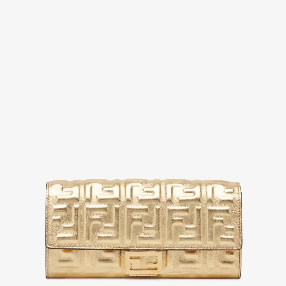 Fendi Portemonnaies<Portemonnaie Aus Leder In Gold