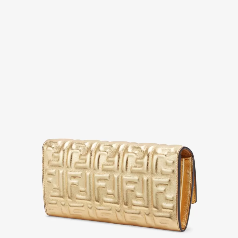 Fendi Portemonnaies<Portemonnaie Aus Leder In Gold