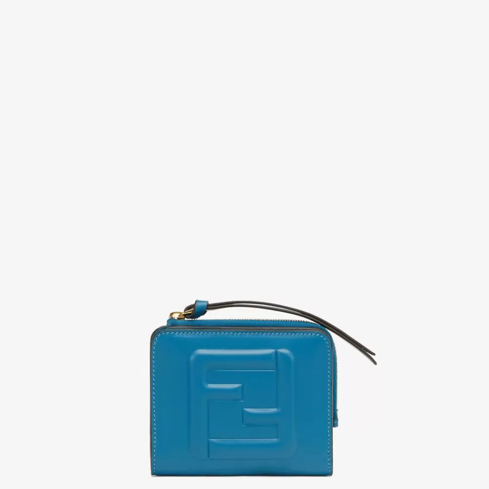 Fendi Portemonnaies<Portemonnaie Aus Leder In Hellblau