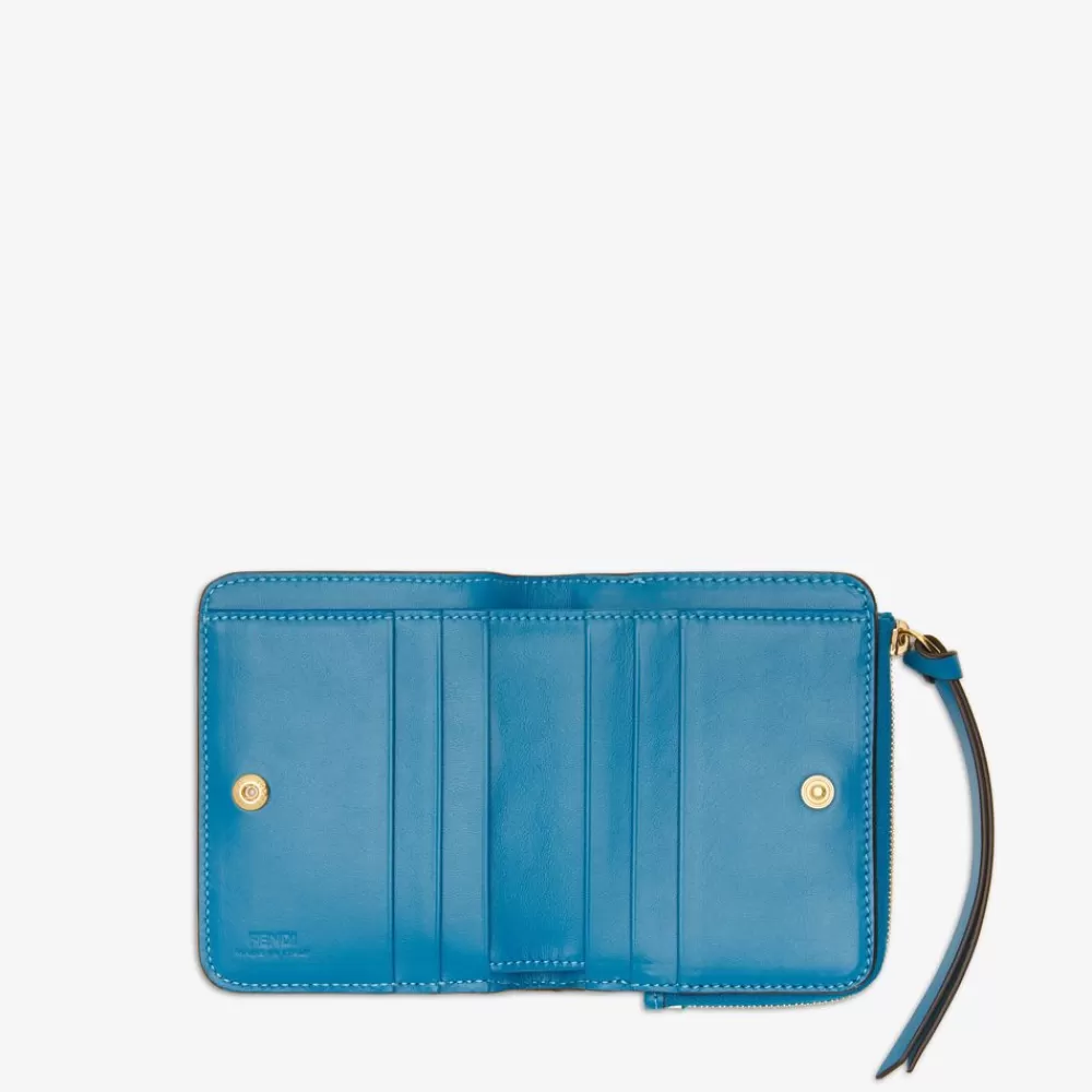 Fendi Portemonnaies<Portemonnaie Aus Leder In Hellblau