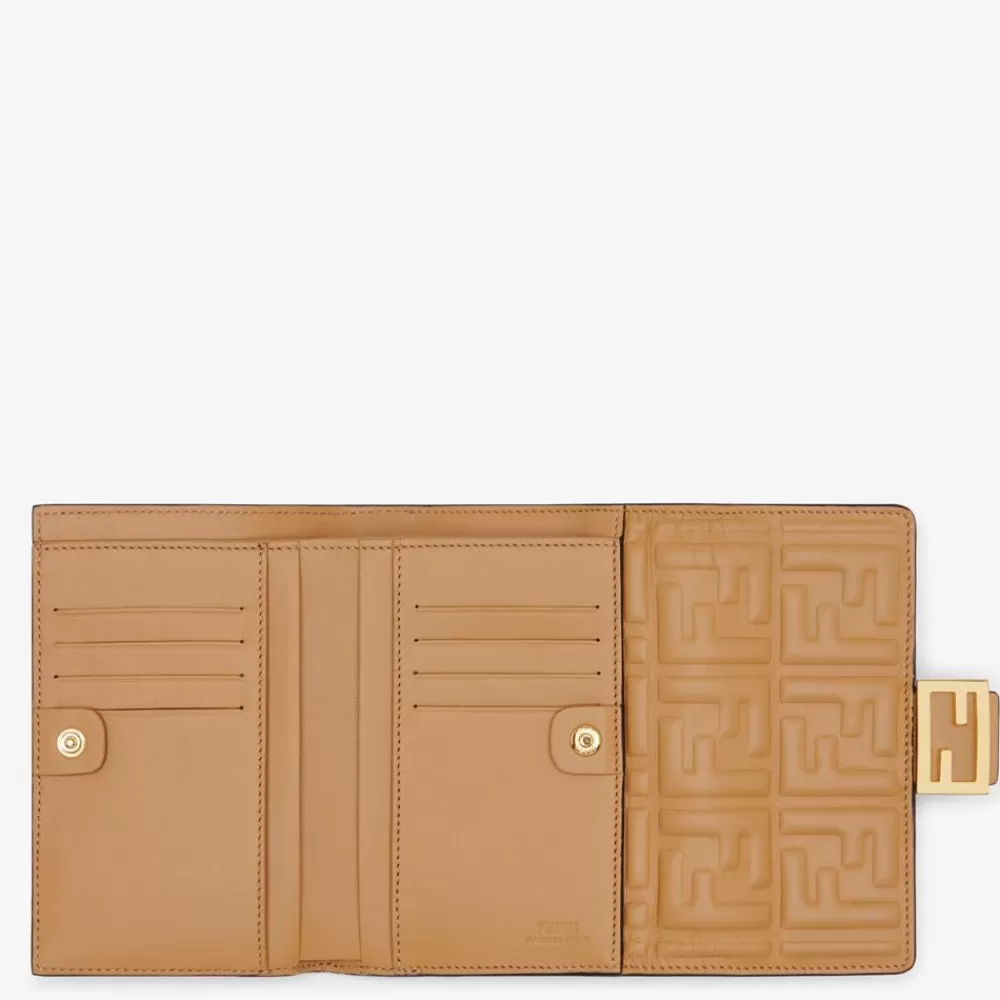 Fendi Portemonnaies Mit Tragekette<Portemonnaie Aus Nappaleder In Beige