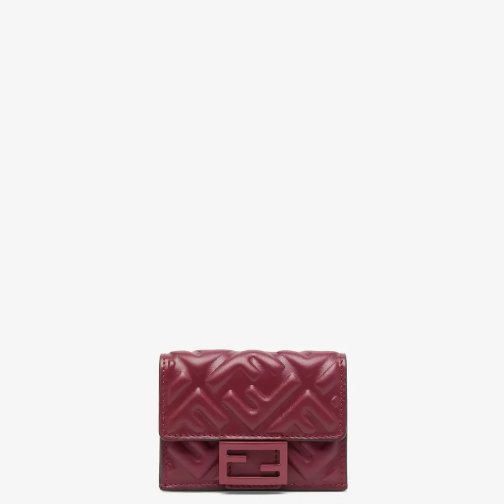 Fendi Portemonnaies<Portemonnaie Aus Nappaleder In Bordeaux