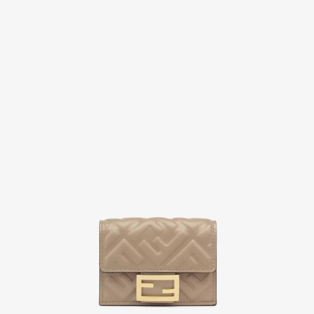 Fendi Portemonnaies<Portemonnaie Aus Nappaleder In Taubengrau