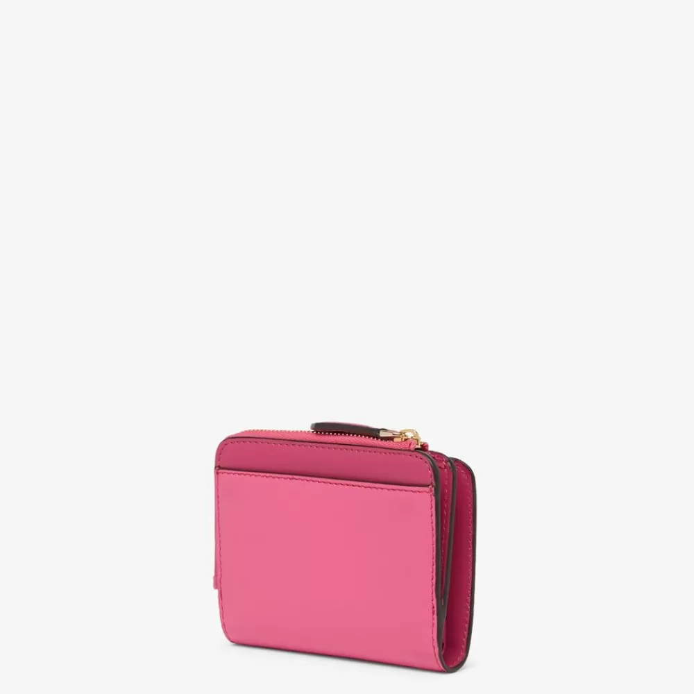 Fendi Portemonnaies Mit Tragekette<Portemonnaie In Bicolor-Optik Aus In Fuchsia Und Dunkelrosa