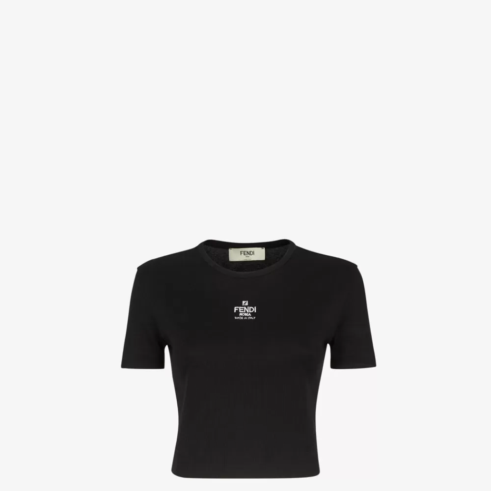 Fendi Sportbekleidung<Pullover Aus Baumwolle In Schwarz