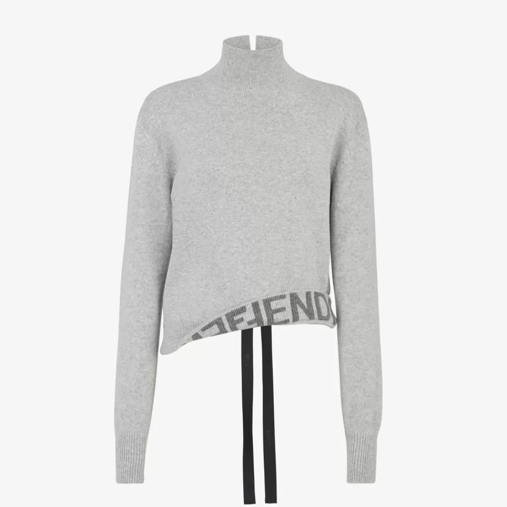 Fendi Strickbekleidung<Pullover Aus Kaschmir Und Wolle In Grau