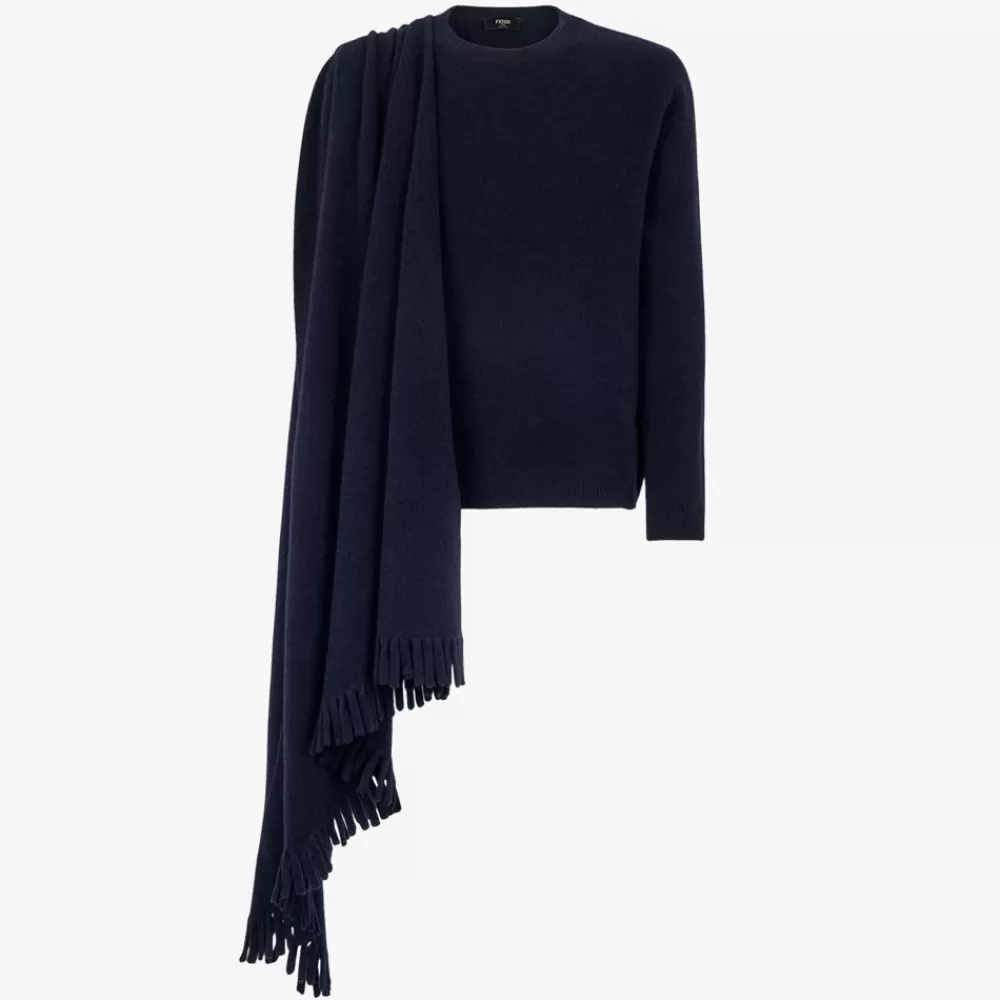 Fendi Strickbekleidung<Pullover Aus Wolle In Blau