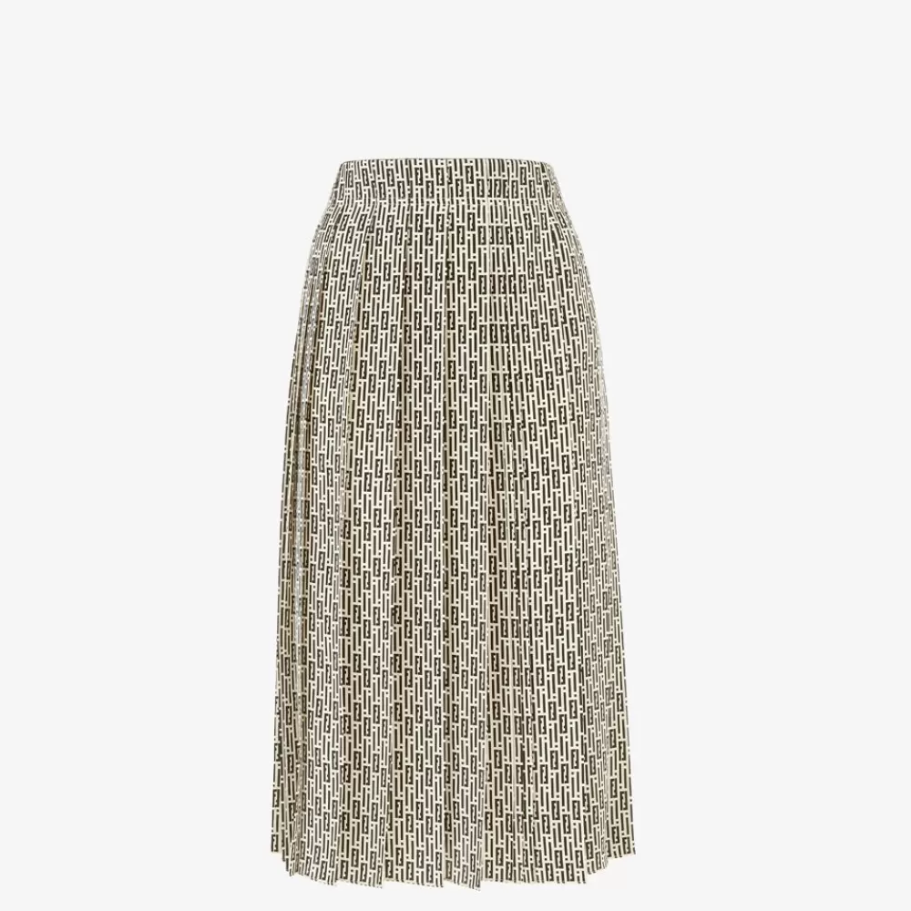 Fendi Rocke<Rock Aus Bedrucktem Crepe De Chine