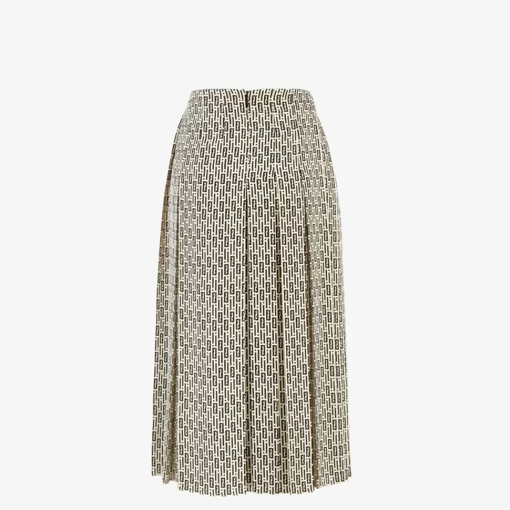 Fendi Rocke<Rock Aus Bedrucktem Crepe De Chine