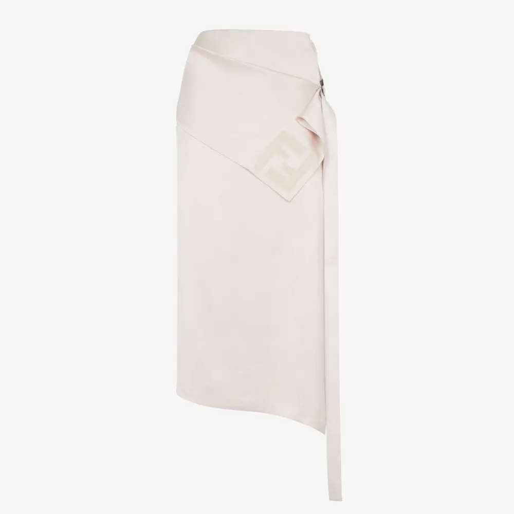 Fendi Rocke<Rock Aus Seide In Beige