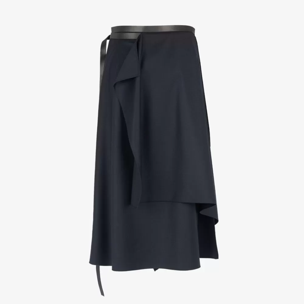 Fendi Rocke<Rock Aus Wolle In Blau