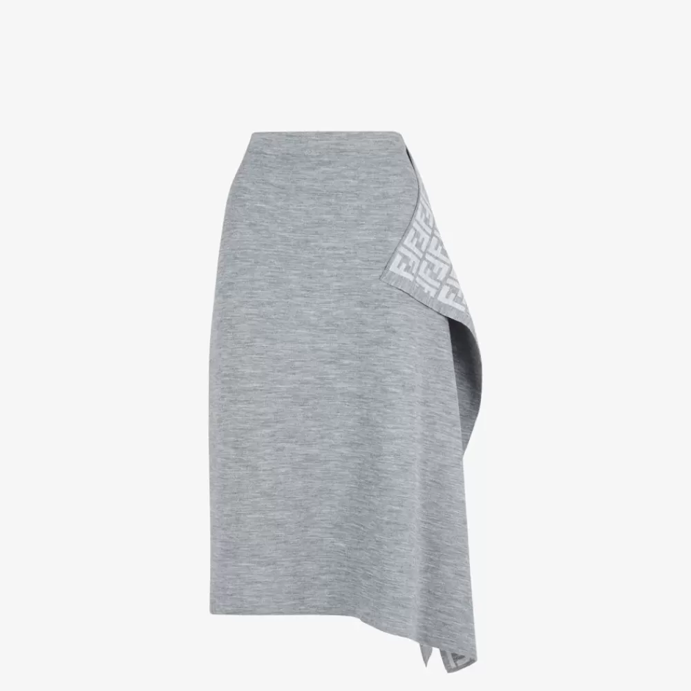 Fendi Rocke<Rock Aus Wolle In Grau