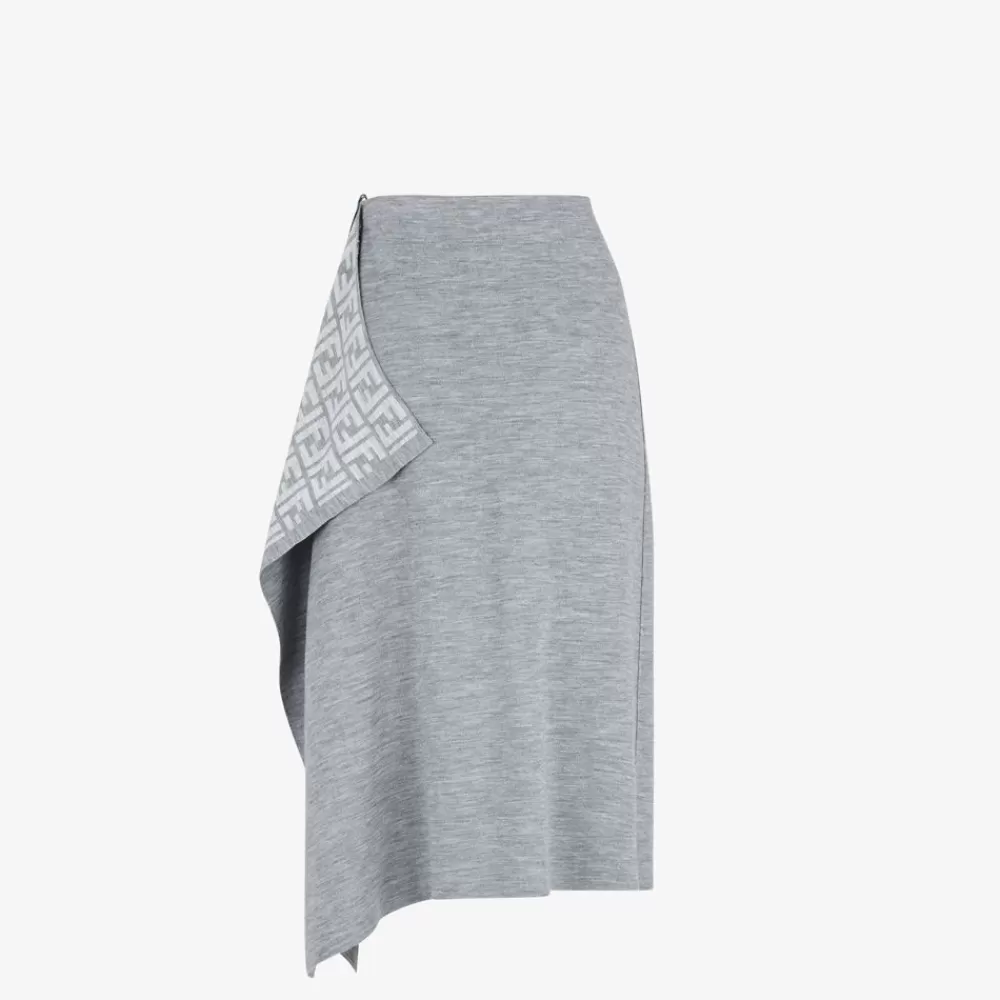 Fendi Rocke<Rock Aus Wolle In Grau