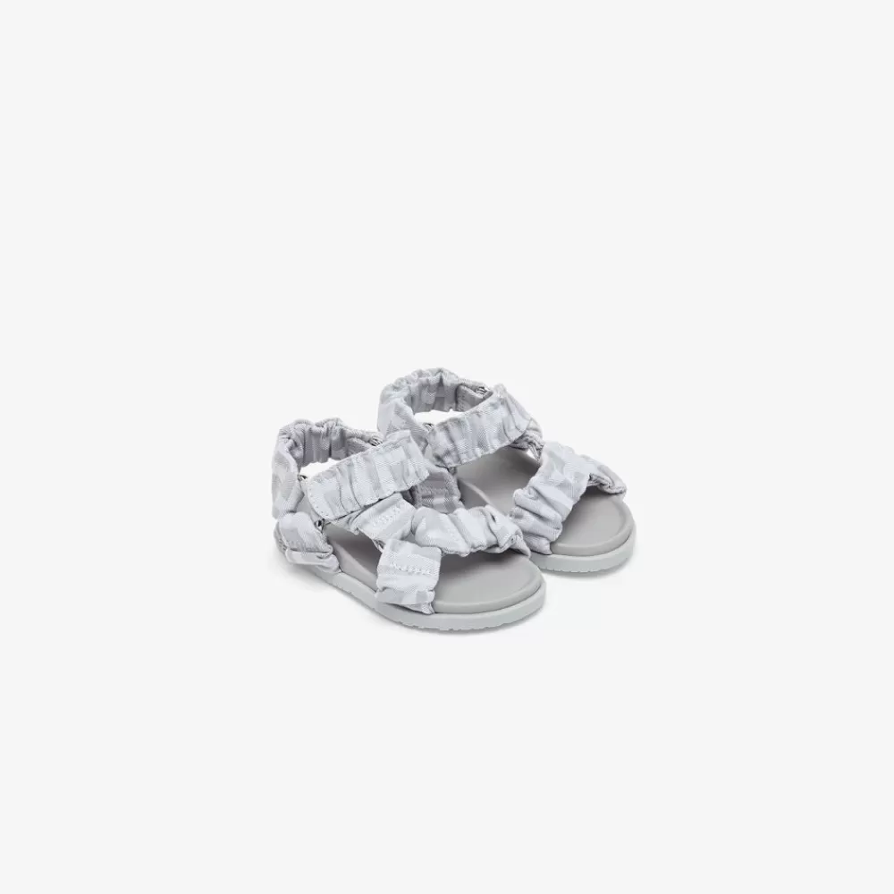Fendi Baby Madchen<Sandalen Fur Die Ersten Gehversuche Aus Stoff In Grau