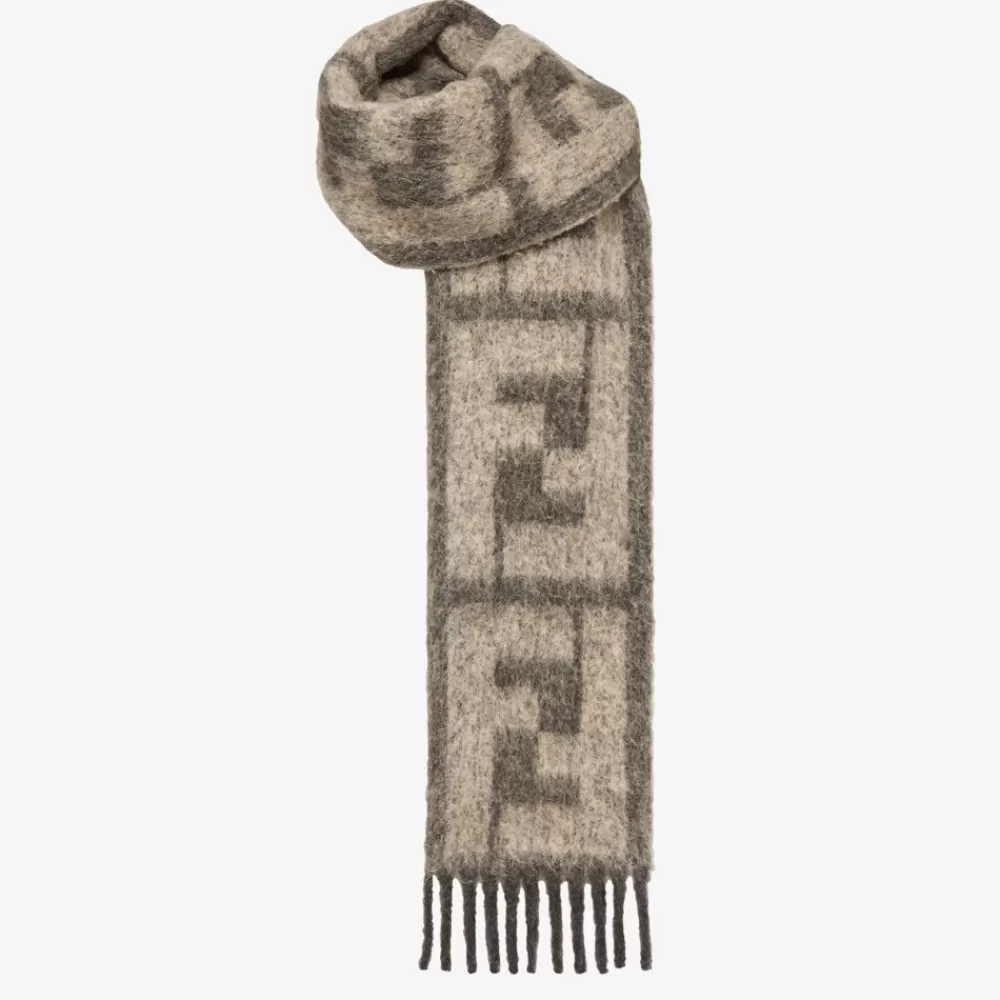 Fendi Schals<Schal Aus Alpaka Und Wolle In Beige