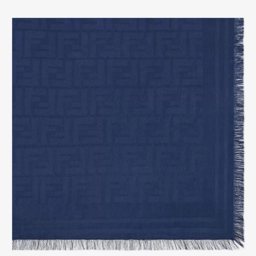 Fendi Schals<Schal Aus Baumwolle In Blau