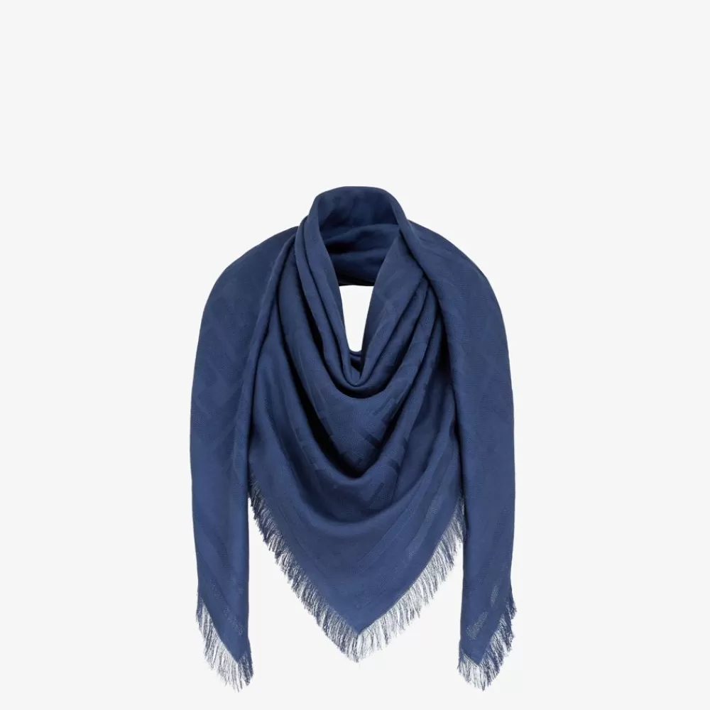 Fendi Schals<Schal Aus Baumwolle In Blau