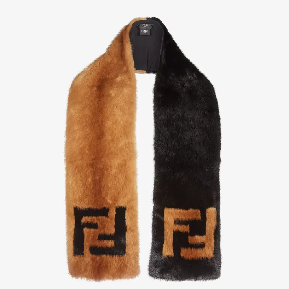 Fendi Schals Und Ponchos<Schal Aus Nerzpelz In Colorblock-Optik