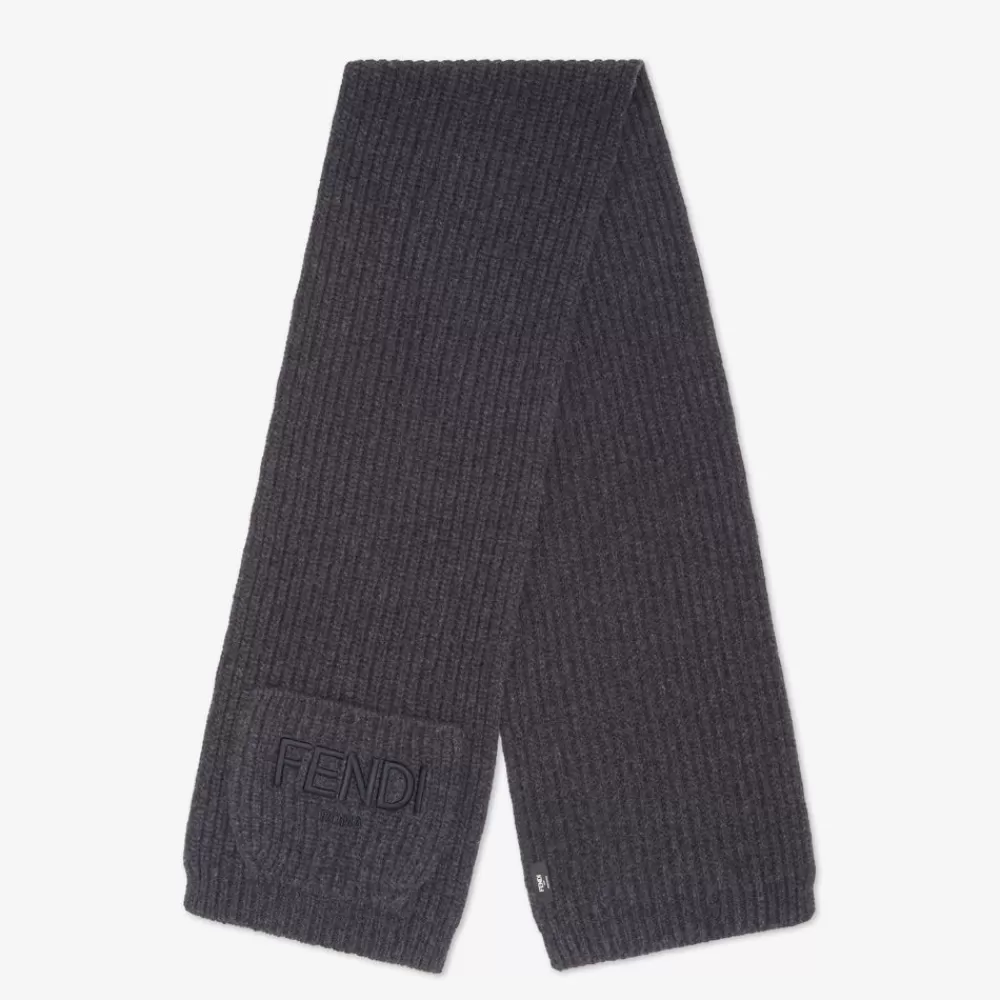 Fendi Schals<Schal Aus Wolle In Grau