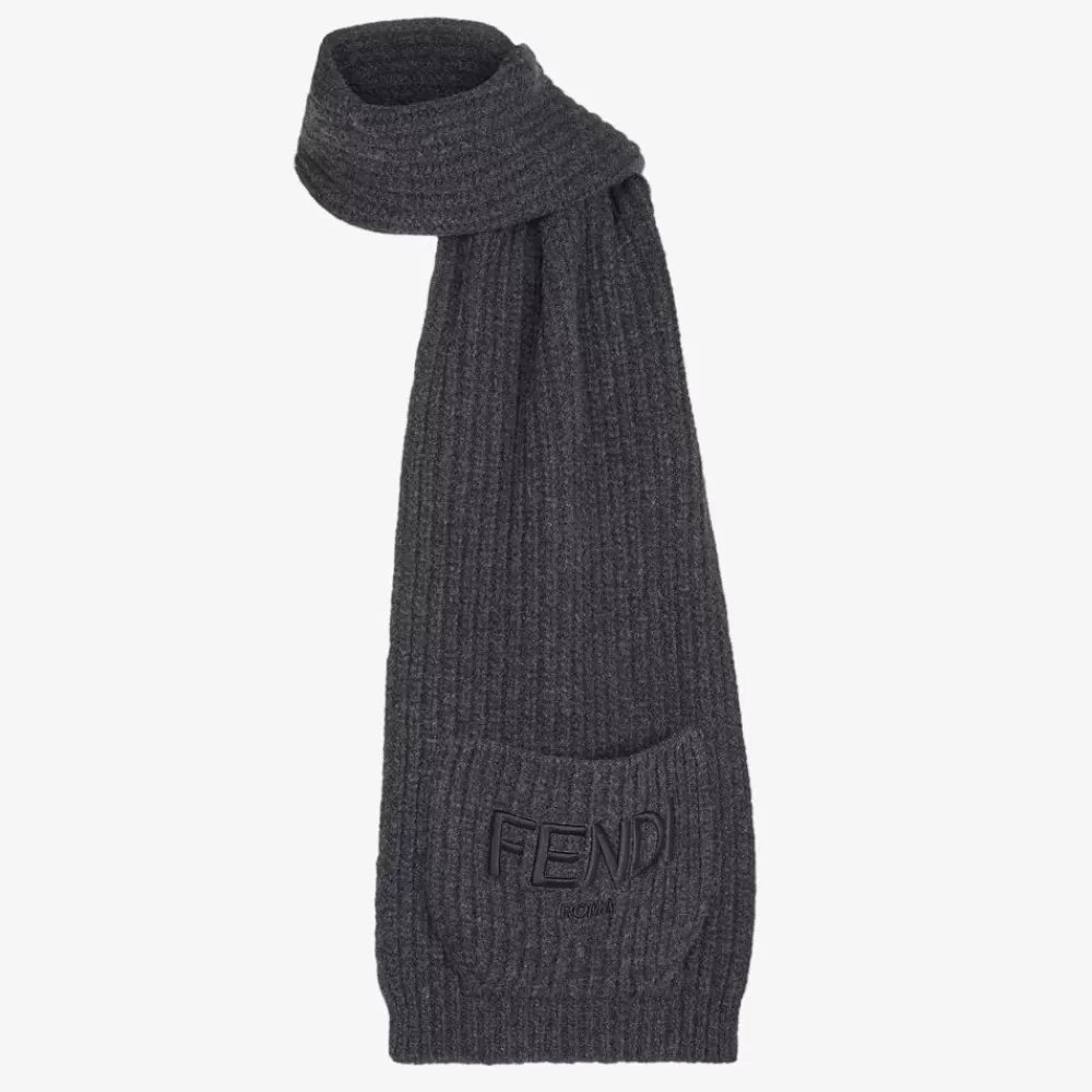 Fendi Schals<Schal Aus Wolle In Grau
