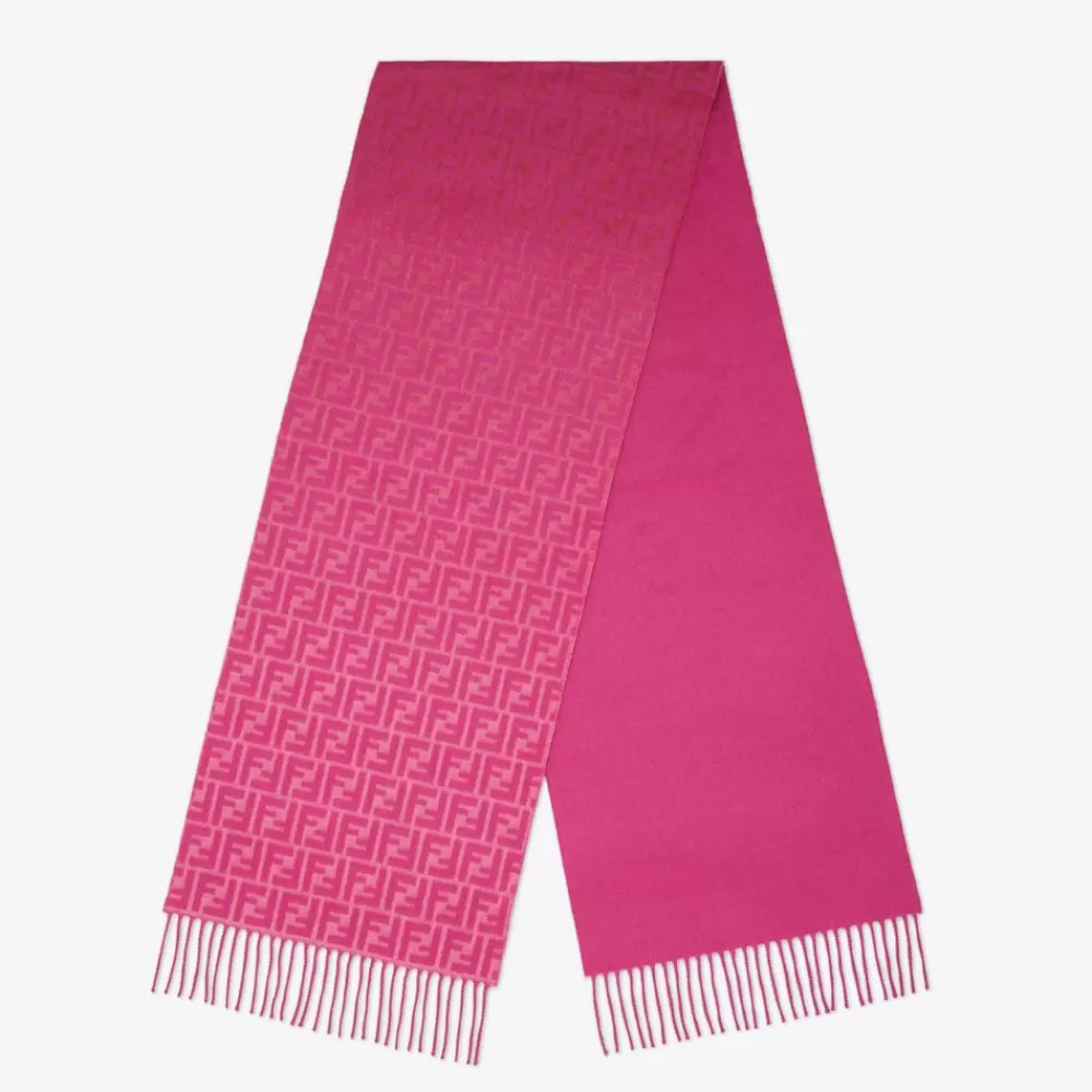 Fendi Schals Und Ponchos<Schal Aus Wolle Und Kaschmir In Alpenveilchen Rosa