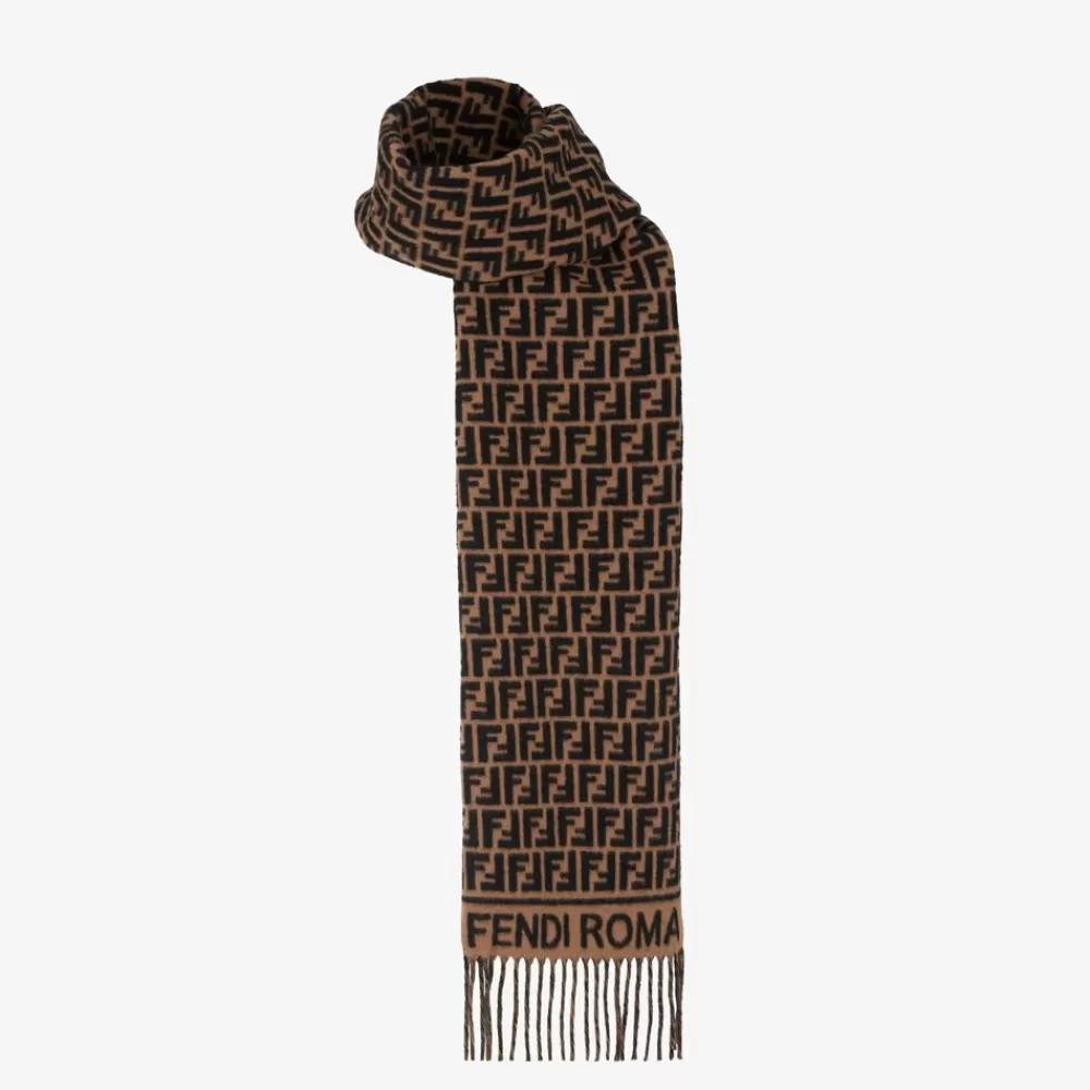 Fendi Schals Und Ponchos<Schal Aus Wolle Und Kaschmir In Braun