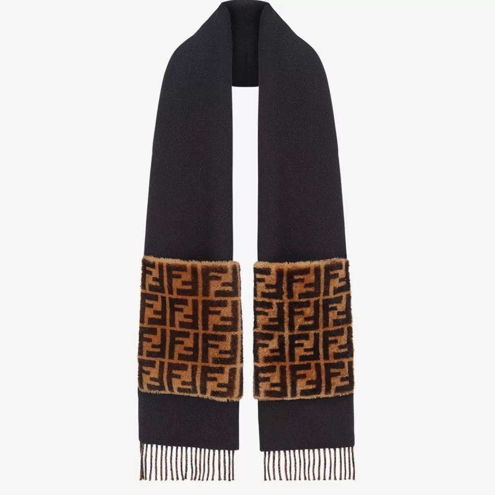 Fendi Schals Und Ponchos<Schal Aus Wolle Und Kaschmir In Schwarz