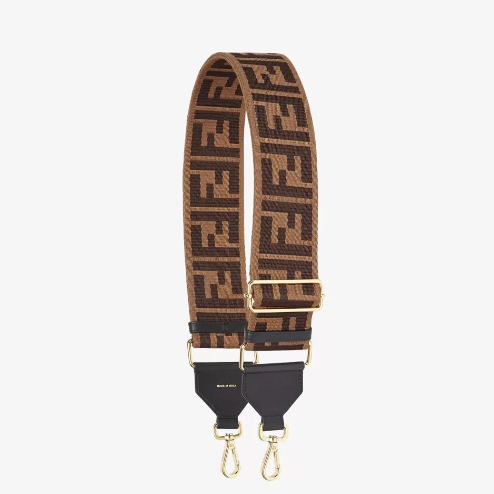 Fendi Schulterriemen & Taschenzubehor<Schulterriemen Aus Canvas In Braun