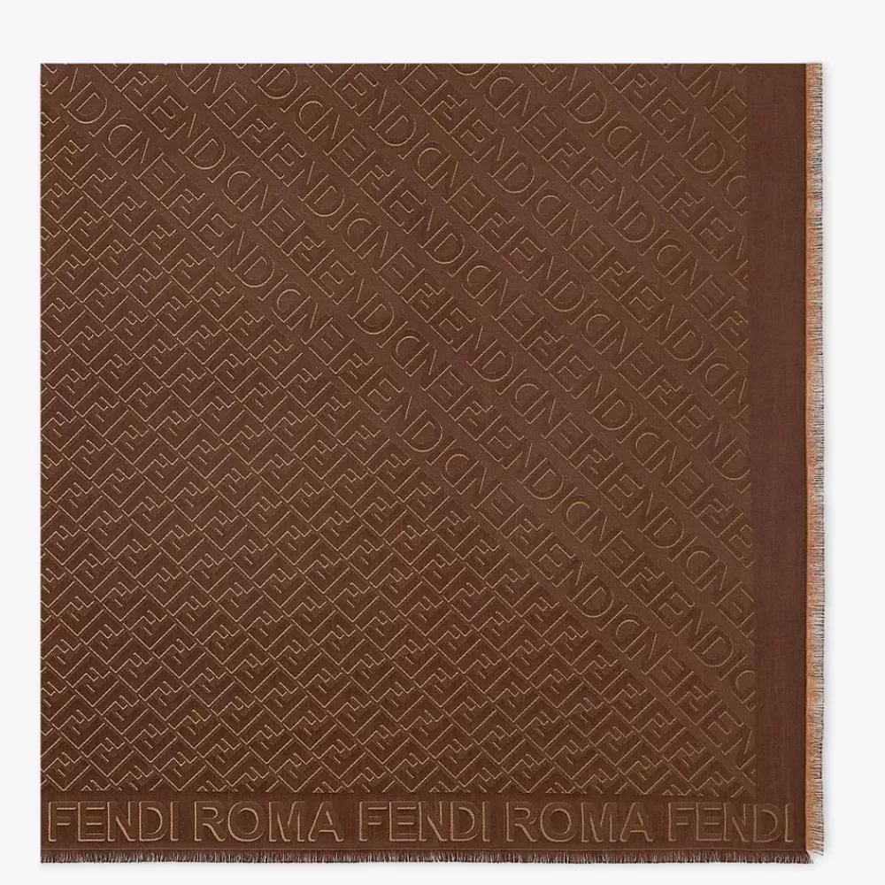 Fendi Schals Und Ponchos<Schultertuch Aus Seide Und Wolle In Braun