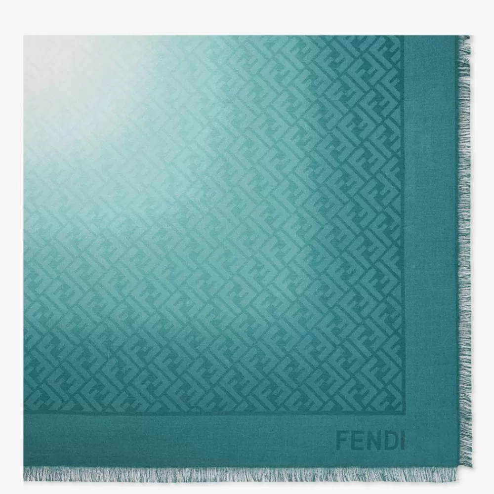 Fendi Schals Und Ponchos<Schultertuch Aus Seide Und Wolle In Grun