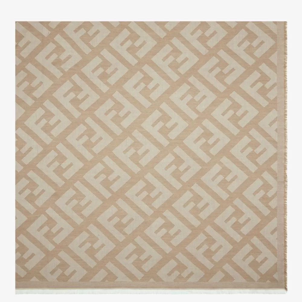 Fendi Schals Und Ponchos<Schultertuch Aus Wolle Und Kaschmir In Beige