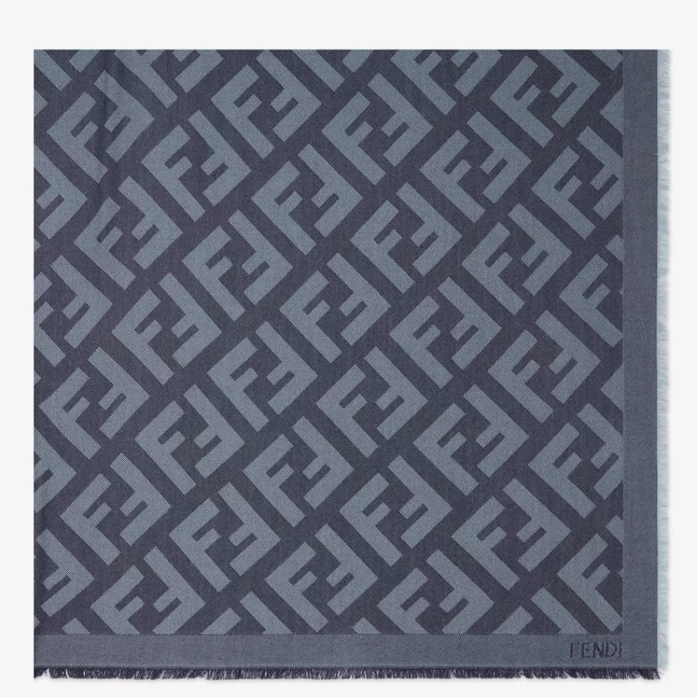 Fendi Schals Und Ponchos<Schultertuch Aus Wolle Und Kaschmir In Blau